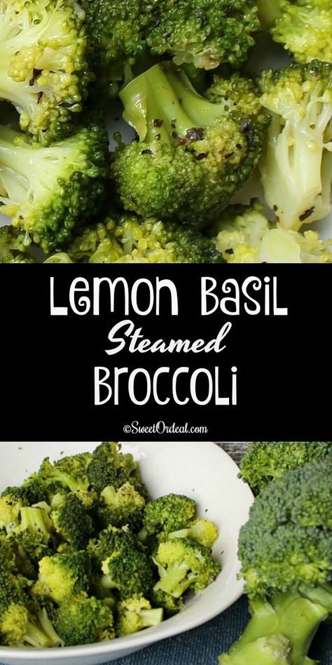 Try this Lemon Basil Broccoli recipe for an easy refreshing take on steamed broccoli. #sweetordeal #steamedbroccolionthestove #easysteamedbroccoli Steamed Lemon Broccoli, Lemon Basil Recipes, Steam Recipes Healthy, Follicular Recipes, Recipes Stove Top, Steamed Broccoli Recipes, Steamed Recipes, Lemon Broccoli, Steam Broccoli