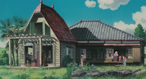 Totoro House, Art Studio Ghibli, Neighbor Totoro, Studio Ghibli Art, Fantasy Films, Ghibli Art, Ghibli Movies, Japanese Animation, My Neighbor Totoro