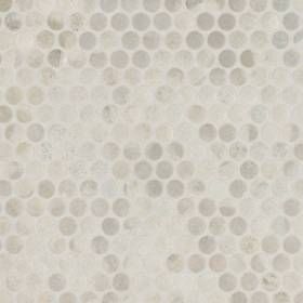 Industria Matte Ceramic Penny Mosaic Penny Mosaic, Waterjet Marble, Matte Ceramic, Penny Tile, Round Tiles, Grey Ceramics, House Tiles, Porcelain Mosaic, Marble Mosaic