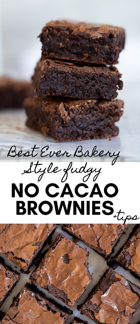 Ever wonder how bakeries get their brownies so fudgy and delicious? and without even using a drop of cocoa powder?! Well, you are in luck because today I am going to spill the tea on all the little secrets that you need to know to make the best bakery worthy gooey dark chocolate brownies!  #brownies #nococoapowder #nocacaopowder #brownierecipe #brownietips #bakeryrecipe #fallbaking #chocolate #ghirardelli How To Make Brownies Without Cocoa Powder, Homemade Brownies Without Cocoa Powder, No Cocoa Powder Brownies, Brownie Without Cocoa Powder, Brownie Recipe Without Cocoa Powder, Chocolate Cake Without Cocoa Powder, Bestie Recipes, Cocoa Powder Brownies, Lifestyle Of A Foodie