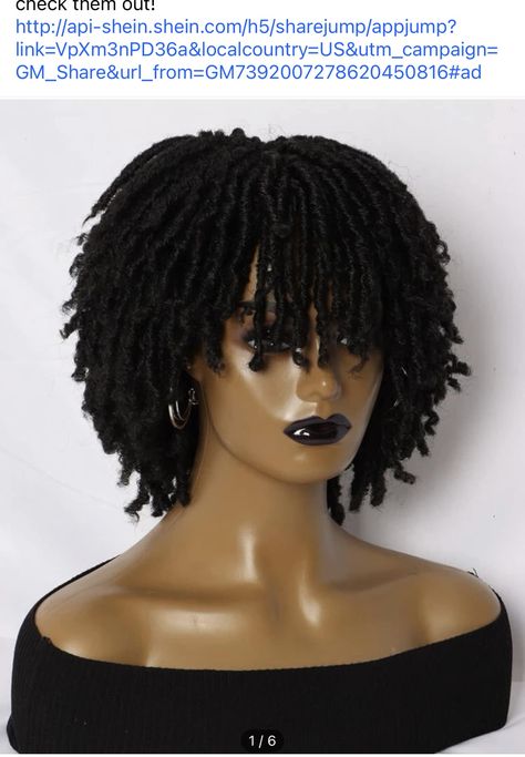 Braided Bangs Hairstyles, Wig Business, Twisted Bangs, Wig Braids, Latest Hair Braids, Short Cut Wigs, Dreadlock Wig, Black Hair Short Cuts, Short Twists