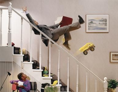 A Toy Safety Checklist for Parents Falling Down, Getty Images, Stairs, Stock Photos, Reading