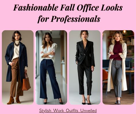 Discover 11 trendy fall work outfits for women that elevate your style and confidence. Mix and match quality pieces for a chic, professional look. Trendy Fall Work Outfits, Fall Work Outfits For Women, Fall Work Outfits, Black Pantsuit, Casual Outfits For Women, Fall Workwear, Crisp White Blouse, Tan Ankle Boots, Leopard Print Pants