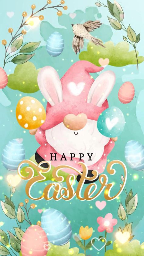 Happy Easter Gnomes, Easter Gnome Wallpaper, Easter Wallpapers, Happy Easter Wallpaper, Happy Easter Weekend, Gnome Wallpaper, Funny Happy Birthday Wishes, Easter Illustration, Easter Backgrounds