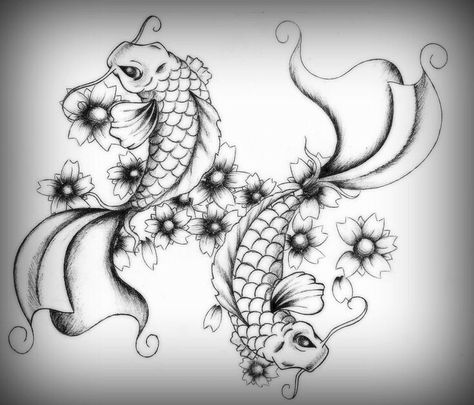 Pisces Koi Pisces Tattoo Designs, Pisces Tattoo, Koi Tattoo Design, Coy Fish, Christian Sleeve Tattoo, Pisces Tattoos, Koi Tattoo, Back Of Shoulder Tattoo, Zodiac Tattoo