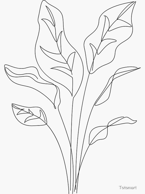 Line Art Plant Drawings, Flower Outline Art, Water Line Art, Plant Line Art, Embroidered Canvas Art, Flower Line Art, Line Art Flowers, Botanical Line Drawing, Digital Painting Techniques