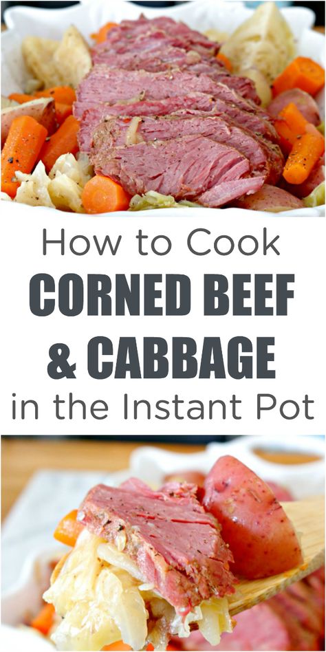 Instant Pot Corned Beef, Cooking Corned Beef, Corn Beef, Corned Beef And Cabbage, Corned Beef Brisket, Electric Pressure Cooker Recipes, Beef And Cabbage, Corned Beef Recipes, Corn Beef And Cabbage