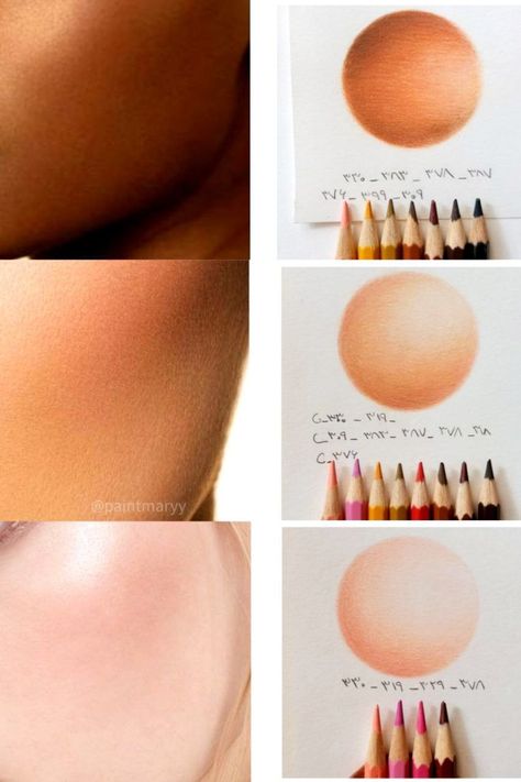 How To Draw Different Skin Tones, Color And Value Art, Color Pencil Skin Tones, Skin Color Chart Drawing, How To Color Skin Colored Pencil, Colored Pencil Hair Tutorial, How To Use Color Pencils, How To Shade Colored Pencils, Skin Tutorial Drawing