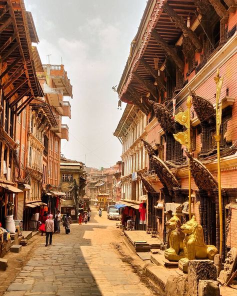 The streets of Bhaktapur are full of small temples and it's good to discover.  📍 Bansagopal Bhaktapur, Nepal  Photo ©️ to @ranjankhoteja | Instagram Bhaktapur Nepal, Nepal People, Book City, West African Countries, Everest Base Camp Trek, Everest Base Camp, Nepal Travel, Kathmandu Nepal, Travel India