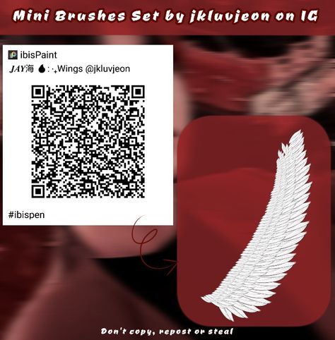 Wings Ibis Paint Code, Feather Ibis Paint Code, Ibis Paint Brush Code Wings, Ibis Paint Brush Code Feather, Ibispaint Brush, Ibispaint Brushes, Brush Codes, Paint Brush Drawing, Emotional Painting