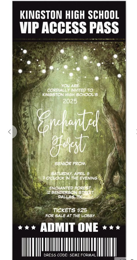 Prom Invations, Prom Invitations Ideas, Prom Venues, Enchanted Forest Prom, Prom Invites, Prom 23, Prom 2023, Junior Prom, Jr Prom