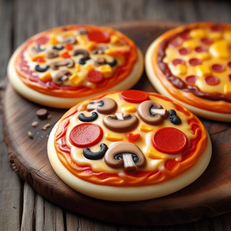 #food #pizza #cookie #miniature #foodie #yummy #aesthetic #recipe Pizza Cookie, Pizza Cookies, Yummy Aesthetic, Cookie Pizza, Food Pizza, Mini Pizza, Pizza, Digital Art, Art