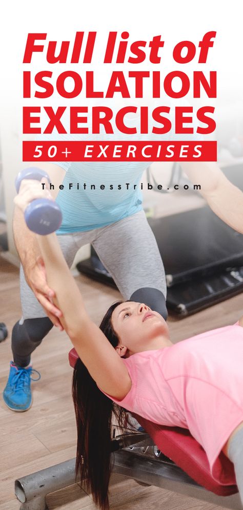 List of Isolation Exercises by Muscle Group - The Fitness Tribe Isolation Exercises, Women Strength, Low Impact Cardio, Muscle Imbalance, Functional Fitness, Fitness Exercises, Physical Exercise, Senior Fitness, Workout Tips