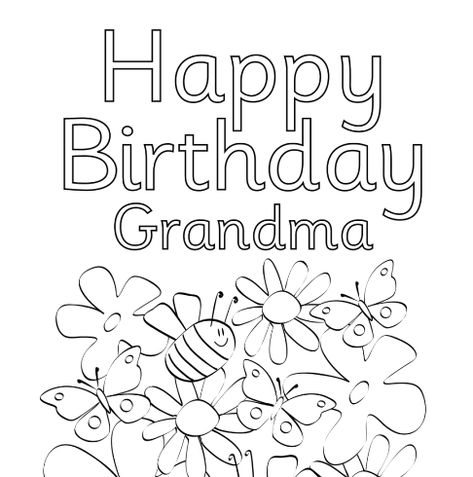 Butterfly Happy Birthday, Coloring Birthday Cards, Birthday Grandma, Free Printable Birthday Cards, Happy Birthday Coloring Pages, Happy Birthday Grandma, Grandma Birthday Card, About Butterfly, Happy Birthday Cards Printable