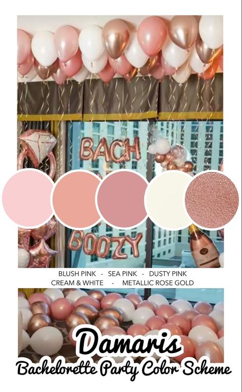 Bachelorette Color Schemes, Colorful Party, Cream White, Dusty Pink, Bachelorette Party, Blush Pink, Blush, Color Schemes, Pink