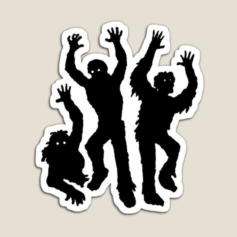 Decorate your laptop with this Zombie Silhouette sticker. High quality, super durable and extremely versatile. Preppy fun use anywhere laptop aesthetic. Become A Monster, Zombie Silhouette, Laptop Aesthetic, Halloween Monsters, Sticker Aesthetic, Aesthetic Preppy, Sticker Designs, Sticker Packs, The Abyss