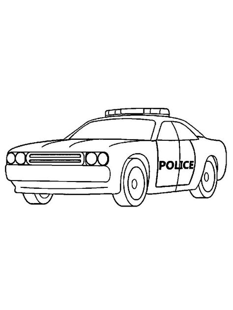 Police Car Tattoo, Police Car Drawing, Police Car Coloring Page, Police Coloring Pages, Police Drawing, Jeep Drawing, Car Drawing Easy, Race Car Coloring Pages, Car Coloring Pages