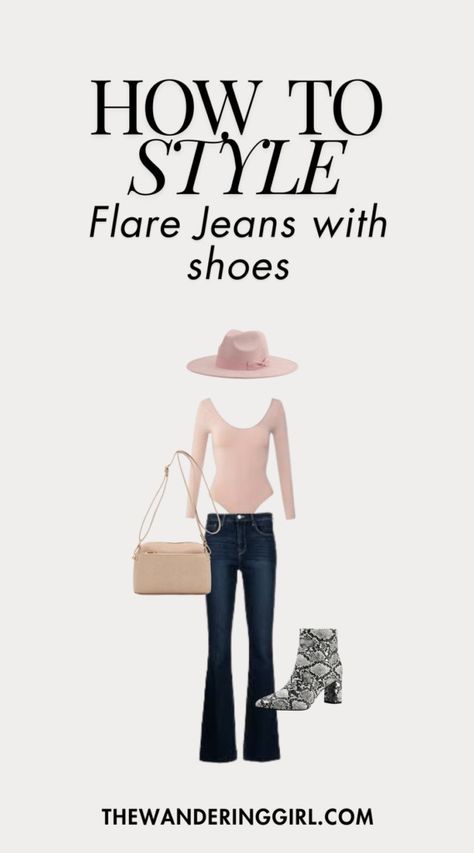 What Shoes to Wear with Flare Jeans: 13 Ideal Shoes to Elevate Your Look - The Wandering Girl What Shoes To Wear With Flare Jeans, Shoes For Flare Jeans, Shoes With Flare Jeans, Shoes To Wear With Flare Jeans, Style Flare Jeans, What Shoes To Wear, Ballerina Heels, Ballerina Pumps, Loose Cardigan