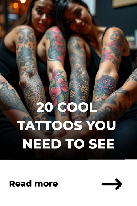 20 Cool Tattoos You Need to See Colorful Sleeves For Women Tattoo, Sleeves For Women Tattoo, Tattoos Trendy, Best Cover Up Tattoos, Unique Wrist Tattoos, Unique Tattoo Ideas, Sleeves For Women, Trash Polka Tattoo, Just Ink