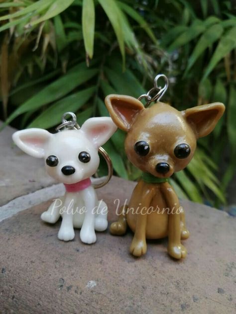 Polymer Clay Chihuahua, Clay Chihuahua, Bruiser Woods, Free Applique Patterns, Cake Topper Tutorial, Gingerbread Decorations, Clay Diy Projects, Applique Patterns, Diy Clay