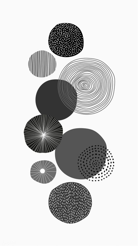 Black round patterned background illustration | premium image by rawpixel.com / marinemynt Background Illustration Design, Foto Muro Collage, Black Illustration, Patterned Wall, Doodle Background, Circle Illustration, Patterned Background, Round Pattern, Wallpaper Doodle