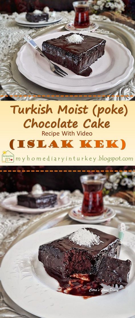 #citrashomediary #ıslakkektarifi #turkishdessert #turkishdelight #turkishbrownie #moistchocolatecake #browniesrecipe Wet Cake Chocolate, Wet Cake Recipes, Wet Chocolate Cake, Turkish Chocolate, Wet Cake, Turkish Recipes Desserts, Doctored Cake Mix Recipes, Turkish Sweets, Kid Friendly Dessert