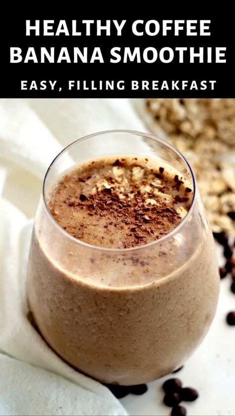 Banana Pumpkin Smoothie, Coffee Banana Smoothie, Free Smoothie Recipes, Smoothie Breakfast, Dairy Free Coffee, Perfect Healthy Breakfast, Banana Coffee, Healthy Honey, Banana Smoothie Recipe