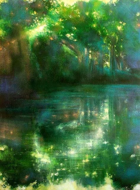 Oil Painting Inspiration, Green Paintings, Tapeta Pro Iphone, Green Art, Green Aesthetic, Free Paper, Abstract Landscape, Painting Inspiration, Art Works