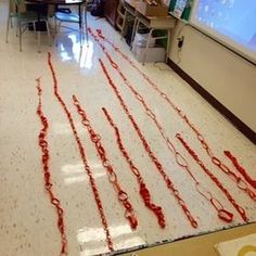 Paper chains race, who can make the longest chain from one piece of paper. Paper Chain Challenge, Family Math Night, Meet The Teacher Night, Math Night, Everyday Math, Middle School Activities, I Love Math, Stem Classroom, Paper Chain