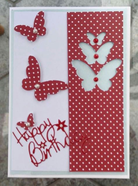 Folding Cards Diy, Diy Cards With Butterflies, Butterfly Cards Handmade Simple, Stampin Up Butterfly Cards, Butterfly Cards Ideas, Home Made Cards Ideas, Birthday Cards To Make, Cards With Butterflies, Butterfly Cards Handmade