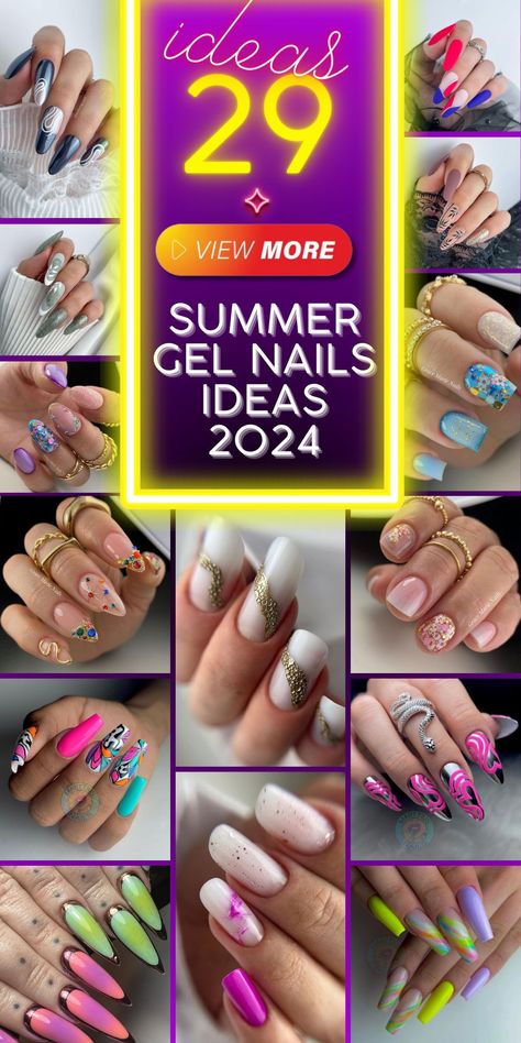 Embrace the warmth of the season with summer gel nails ideas 2024, showcasing a range of short, simple designs from short simple pink to short simple blue and purple. These gel nail ideas are perfect for anyone looking for a natural, yet fun look. Suitable for every skin tone and occasion, from a laid-back holiday to everyday chic, these designs offer a fresh take on summer nail trends Fancy Nails Designs Latest Fashion, Summer Gel Nails Ideas, Nails Short Simple, Gel Nails Short, Gel Nails Ideas, Gel Nail Ideas, Designs For Short Nails, Summer Gel Nails, 2024 Nails