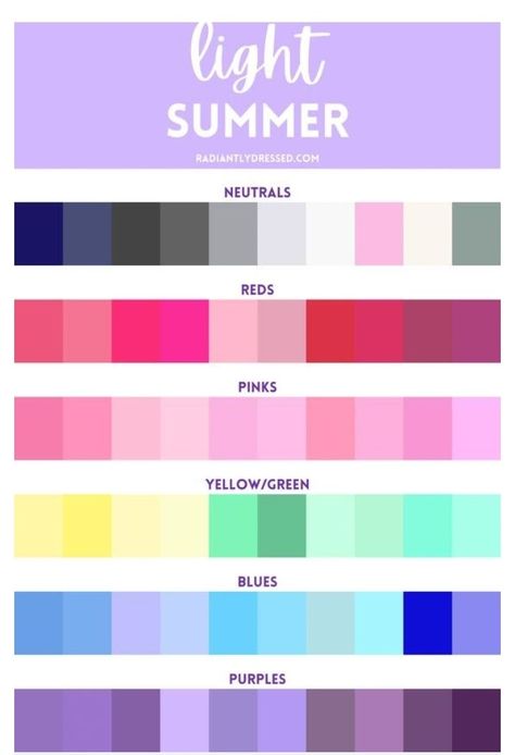 summer light Light Summer Personal Color, Light Summer Color Makeup, Light Spring Light Summer, Light Summer Makeup Looks, Light Summer Color Palette Makeup, Light Summer Colors, Light Summer Style, Hoc Summer, Light Summer Clothes