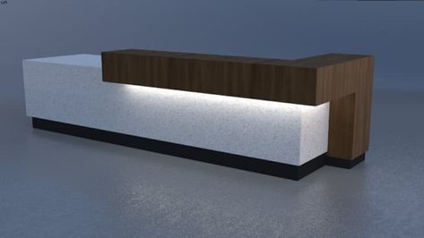 A reception desk designed for a project I recently worked on. #commercial #conteporary #counter #desk #laminate #modern #office #Reception #wood Contemporary Reception Desk, Office Reception Table Design, Office Counter Design, Modern Office Reception, Reception Counter Design, Front Desk Design, Law Office Design, Hotel Reception Desk, Reception Table Design