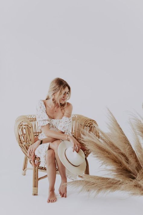 Boho Bodouir Photoshoot, Bohemian Studio Photoshoot, Boho Indoor Photoshoot, Boho Shoot Photography, Boho Studio Photography, Natural Studio Photoshoot, Rattan Chair Photoshoot, Boho Photoshoot Studio, Chattanooga Photoshoot