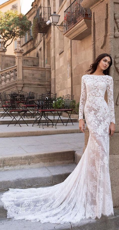 7 Chic Long Sleeve Wedding Dresses | Elegant Wedding Dress Pronovias Wedding Dresses, Sheath Wedding Dress Lace, Sheath Wedding, Wedding Dress Sizes, Sleeve Wedding Dress, A Wedding Dress, Maggie Sottero, Lady Bird, Long Sleeve Wedding