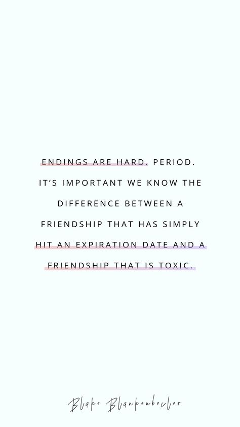 Toxic Friendship or Necessary Endings? Learn about the nuances of friendship as we walk through the facets of friendship that don't get enough airtime like necessary endings, saying goodbye to toxic friends, and how to heal after a friend break-up. Losing A Toxic Best Friend, Breaking Up With Friends Quotes, Getting Over Toxic Friends, Blocking Friends Quotes, Divorce Friendship Quotes, Break Up Advice For Friends, Friends Ending Quotes, Healing From Friendship, Friendship Separation Quotes