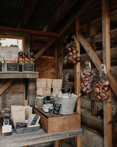 Farm Stand Aesthetic, Fall Farm Stand, Road Side Stand Ideas, Honor System Farm Stand, Hobby Farm Aesthetic, Herb Salts, Farmstand Ideas, Cast Iron Seasoning, Farm Market Ideas