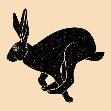 Illustration Minimal, All About Rabbits, Rabbit Vector, Rabbit Illustration, Black Rabbit, Jack Rabbit, Leather Carving, Psd Icon, Vector Photo