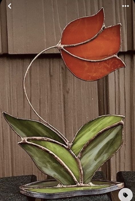 3d Stained Glass Projects, Diy Stained Glass Window, Stained Glass Gifts, Stained Glass Rose, Stained Glass Patterns Free, Glass Craft, Glass Diy, Stained Glass Paint, Glass Rose