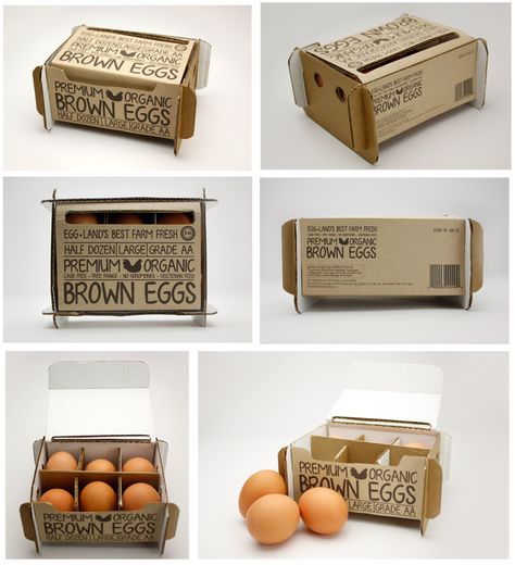 Organic Eggs Packaging, Organic Packaging, Egg Packaging, Carton Design, Fruit Packaging, Innovative Packaging, Organic Eggs, Cool Packaging, Small Business Packaging