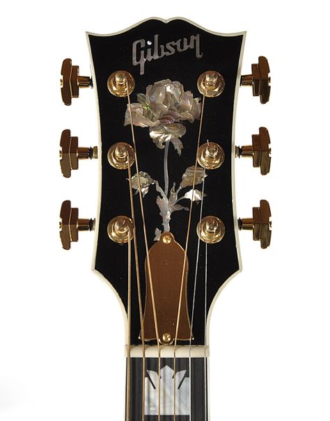 GIBSON Emmylou Harris J-200 "Rose"w/OHSC - '94 NOS Centennial Acoustic Collection | Chicago Music Exchange Guitar Headstock, Guitar Inlay, Gibson Acoustic, Guitar Logo, Emmylou Harris, Electric Guitar Design, Learning Guitar, Guitar Obsession, Gibson Guitar