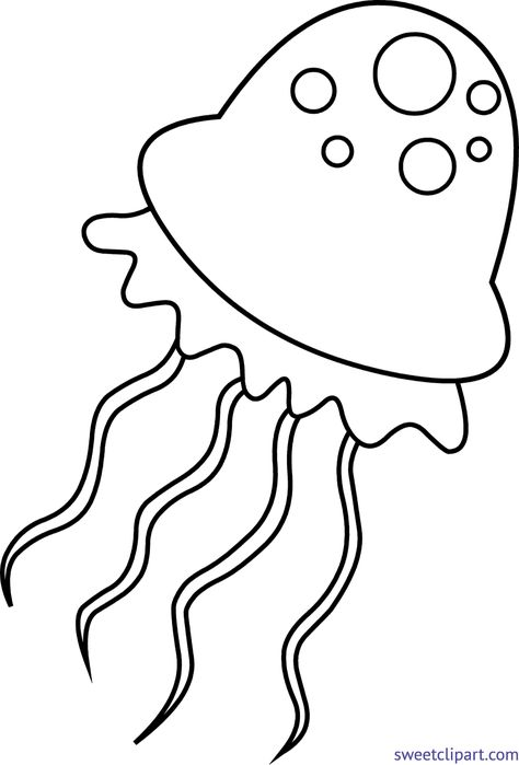 Jellyfish Outline, Jellyfish Coloring, Paisley Coloring Pages, Fish Clip Art, Ocean Coloring Pages, Art Coloring Book, Jellyfish Drawing, Farm Animal Coloring Pages, Abstract Coloring Pages