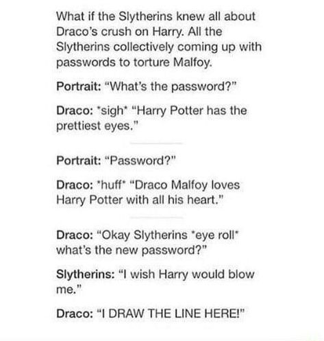 Drarry Tumblr, Harry Potter Texts, Harry Potter Friends, Drarry Fanart, Gay Harry Potter, Harry Potter Tumblr, Hogwarts Aesthetic, Harry Potter Headcannons, Slytherin Aesthetic