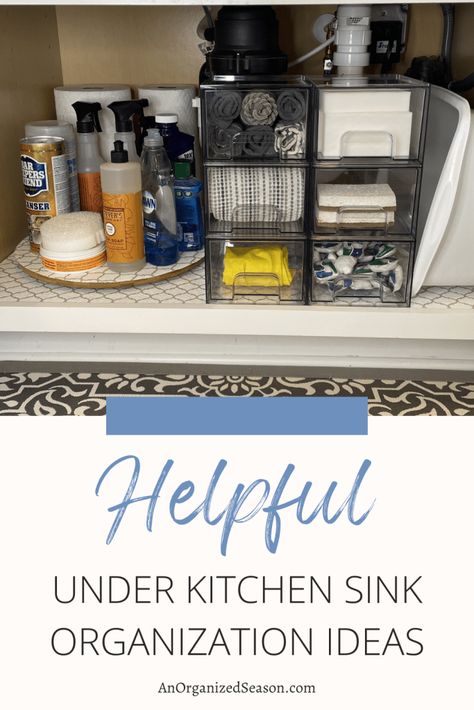 Helpful Under Kitchen Sink Organization Ideas Under Kitchen Sink Organization, Under Kitchen Sink, Kitchen Sink Organization, Dishwasher Pods, Organizing Challenges, Sink Organizer, Clearing Clutter, Clutter Organization, Pantry Items