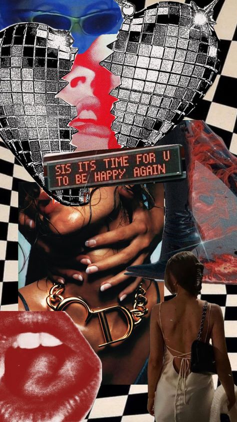 Be Happy Again, Collage Moodboard, Happy Again, Pop Art Wallpaper, Design Cool, Iphone Wallpaper Themes, Edgy Wallpaper, Vintage Poster Art, Cute Patterns Wallpaper