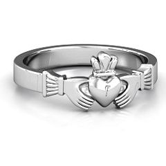 Classic Claddagh Ring #jewlr Irish Ring Claddagh, Irish Claddagh, Claddagh Ring, Celtic Wedding Rings, Symbol Of Love, Celtic Wedding, Claddagh Rings, Monogram Ring, Infinity Ring