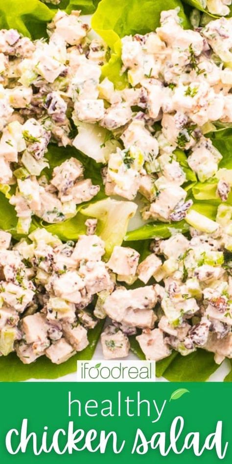 Easy and low fat Healthy Chicken Salad that is a must for easy lunches and quick dinners. It’s also low in calories and sodium, but big on flavor. Healthy Chicken Salad Recipe, Best Diet Foods, Healthy Potatoes, Healthy Chicken Salad, Best Diet Plan, Easy Healthy Lunches, Low Fat Diets, Healthy Diet Plans, Chicken Salad Recipes