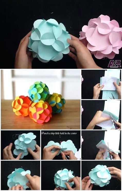 40 Easy Paper Origami Art Design For Beginners Paper Crafts Step By Step, Crafts Step By Step, Origami Lampshade, Paper Flower Ball, Diy Bird Bath, Painted Pots Diy, Paper Craft Ideas, Diy Crafts For Adults, Paper Craft Tutorials