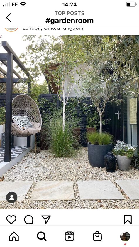 Small Courtyard Pool Ideas, Small Courtyard Landscape Ideas, Tennessee Backyard Ideas, Gravel Courtyard Garden, Garden Studio Design, Arizona Front Porch Ideas, Gravel Garden Ideas Patio Design, Small Gravel Garden Ideas, Small Gravel Garden