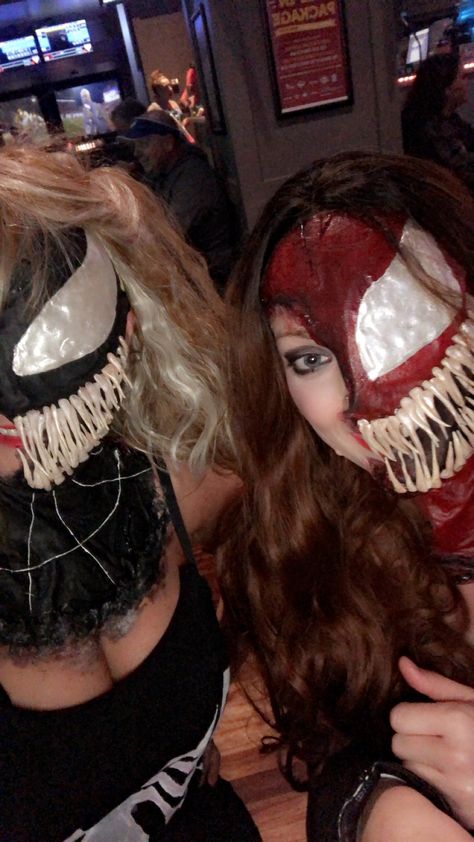 Venom Couple Costume, Venom Costume Female, Women Venom, Female Venom Costume, Agent Venom Cosplay, Carnage Costume, She Venom Cosplay, Venom Costume, Halloween Face